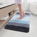 Arotive Microfiber Bathroom Rugs, Shaggy Soft and Absorbent Bath Rug, Non-Slip, Thick Plush Machine Washable Dry Bath Mats for Bathroom, Tub and Shower, 44x24, Blue, Rectangular