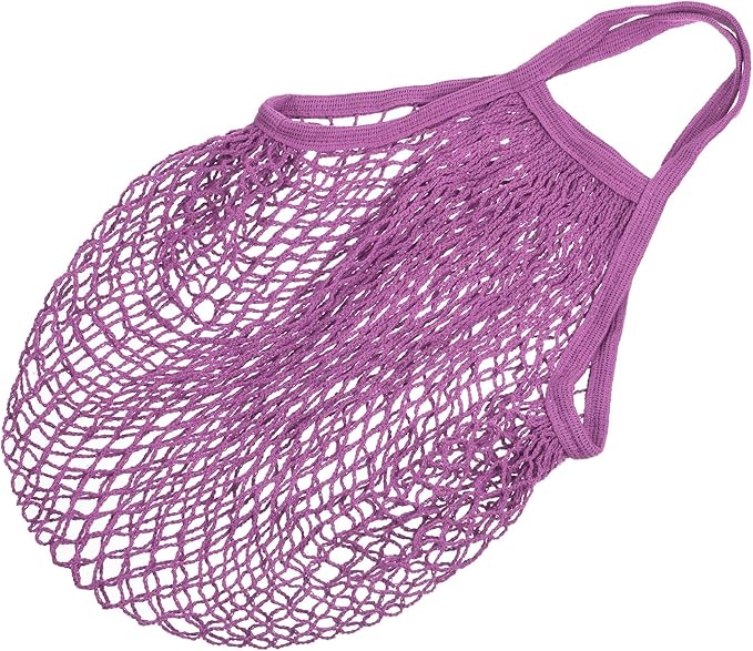 MECCANIXITY Cotton Mesh Bag Reusable Washable Mesh Net String Grocery Bags Organizer for Fruits Vegetables Shopping