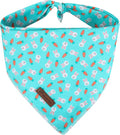 UP URARA PUP Easter Dog Bandana, Triangle Bid Scarf, Cotton, BlueRabbit, L, Easter, Rabbit, Unisex, Medium Large Dog