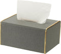uxcell Tissue Box Cover, Rectangle Modern Tissue Box Holder with Magnetic Closure for Living Room Bedroom Office Hotel Desk (7.5"x5.1"x3.5", Drak Gray)