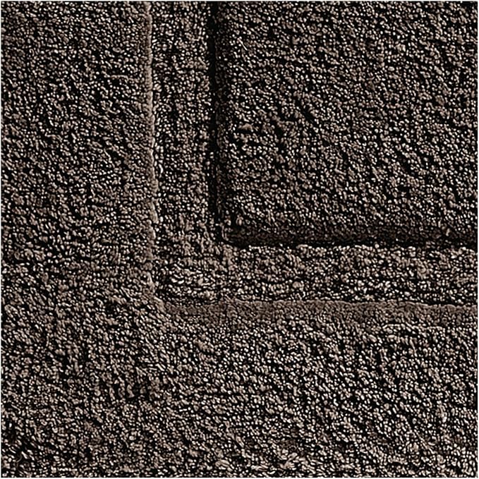 mDesign 100% Cotton Bath Mat - Soft Hotel-Style Rectangular Bathroom Floor Rug - Plush, Water Absorbent Cloth Bathmat for Outside Bathtub/Shower, Machine Washable Cotton Bath Rug - 2 Pack - Dark Brown