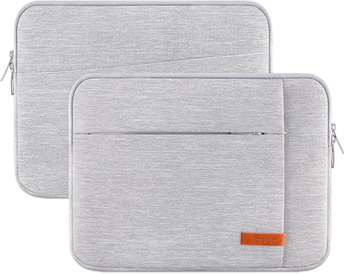 Lacdo 14 Inch Laptop Sleeve Case Computer Bag for HP Lenovo Dell ASUS Acer Chromebook 14 / HP Stream 14 / Dell Inspiron 14 / Lenovo IdeaPad 14 / Acer Spin 3 / ASUS ZenBook 14 Water-Resistant, Gray