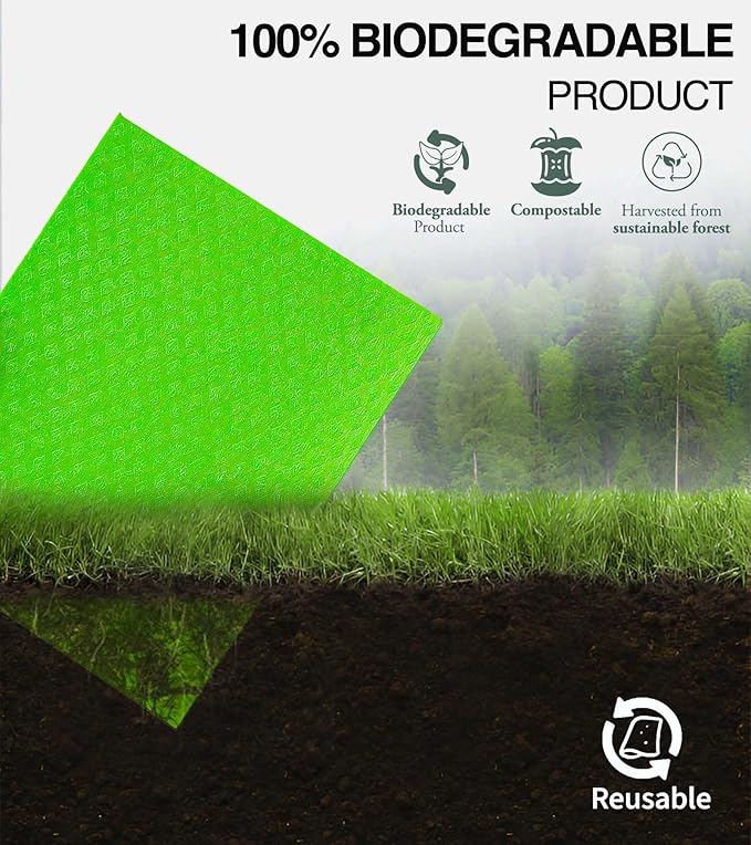 Solvra 10 PCS Swedish Dishcloths for Kitchen 100% Biodegradable | Reusable Cellulose Sponge Cloths | Ultra Absorbent, Eco-Friendly Cleaning Towels | Dishcloths for Washing Dishes & General Cleaning