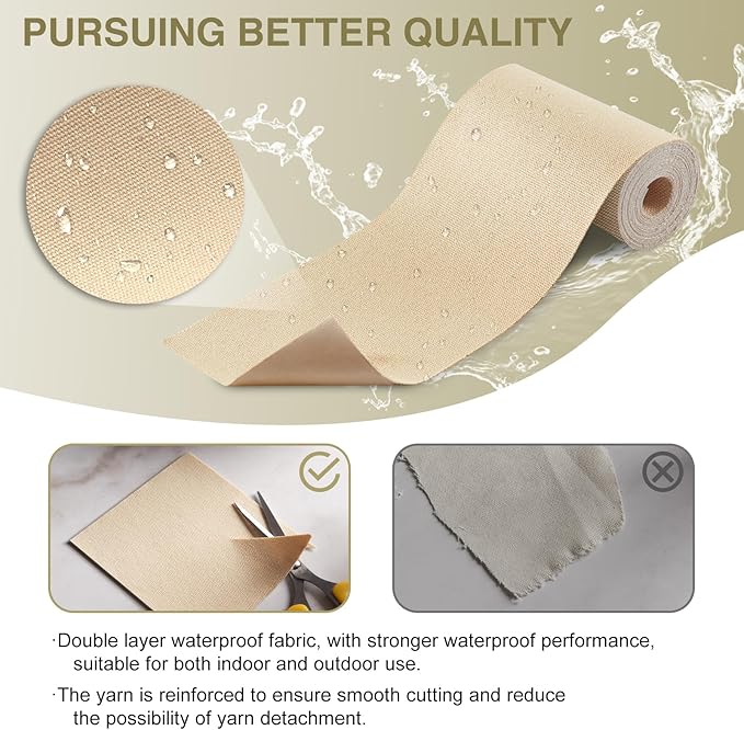 Gheeidau Canvas Repair Tape 4×70 Inch Waterproof Self-Adhesive Fabric Repair Patch for Repairing Boat Covers,Tents,Patio Umbrellas,Car Seats,Luggage,Sofas.(Grey1.0)