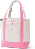 Lands' End Pre-Monogrammed Letter Canvas Tote Bag