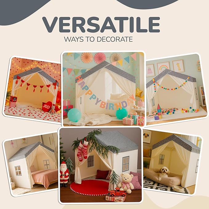 Sugar Bee & Sea Large Kids Play Tent with Storage Bag – Indoor & Outdoor Playhouse Fort for Boys & Girls – Spacious, Easy-Assemble Pop-Up Kids Tent – Gift for Ages 3–10