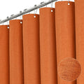 BTTN Extra Long Shower Curtain, 72x84 Inches Long Linen Textured Heavy Duty Fabric Shower Curtain Set with 12 Plastic Hooks, Tall Luxury Simple Waterproof Cloth Shower Curtains for Bathroom - Orange