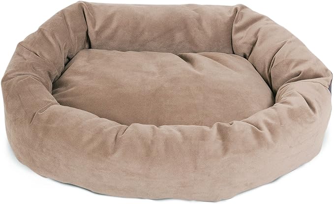 Majestic Pet Villa 40 Inch Shredded Memory Foam Dog Bed for Large Sized Dog 40x29x9 Inch–Orthopedic Pet Bed with Removable Washable Cover-Washable Large Puppy Mat with Head Support-Pearl