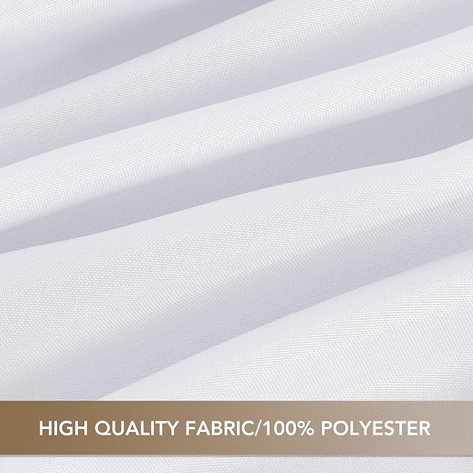 sancua White Tablecloths for 8 Foot Rectangle Tables, 6 Pack - Washable Polyester Fabric Table Cover for Wedding Wedding, Birthday Party, Banquet Reception, 60x120 Inch