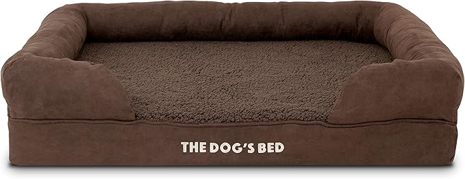 The Dog's Bed Replacement Outer Cover ONLY (Outer Cover ONLY - NO Bed, NO Waterproof Inner) for The Dog's Bed, Washable Plush Fabric, Large Brown Plush, Veterinary Approved