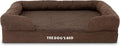 The Dog's Bed Replacement Outer Cover ONLY (Outer Cover ONLY - NO Bed, NO Waterproof Inner) for The Dog's Bed, Washable Plush Fabric, Large Brown Plush, Veterinary Approved