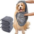 RuiXiangTeng Quick Dry pet Dog Towels,Ultra Absorbent Microfiber, Suitable Dog and cat Bath Towel, Comfortable Hand Pockets, Indoor Outdoor Use,Durable Material,Machine Washable (30 * 13.7in)