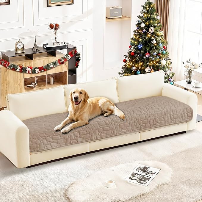 CYCMACO Waterproof Couch Covers for Pets, Waterproof Dog Bed Cover, Anti-Slip Soft Dog Blankets, Couch Cover for Dogs Washable, Pet Blanket for Puppy Large Dogs Cat (30x70 Inch, Khaki)