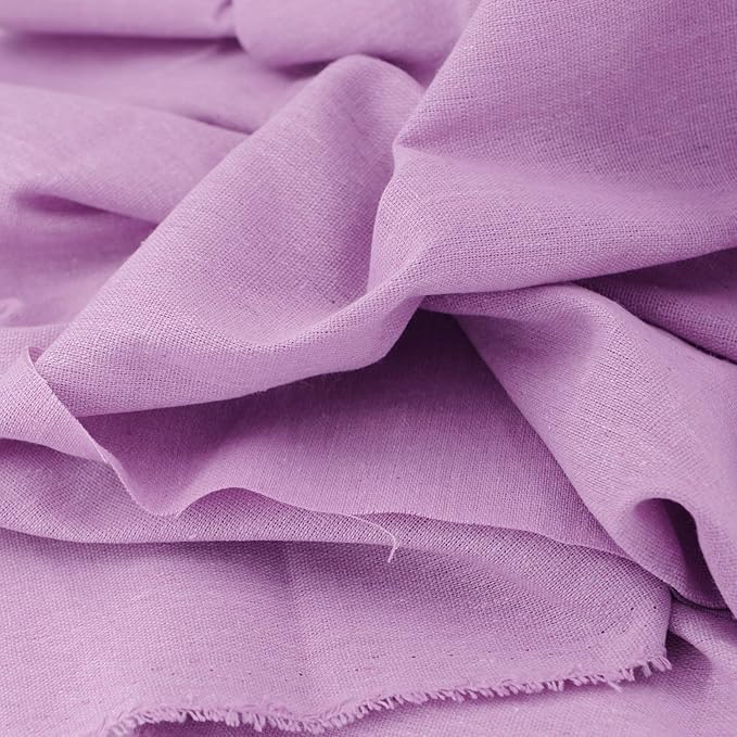 Rose Flavor Pre-Cut Quilting Linen Fabric,Craft Cloth,DIY for Sewing Crafting 60" by 1 Yard(Violet)