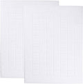 Superior 100% Cotton Bathmat Set, Bath Mats, Bathroom Decor, Shower, Bathtub Essentials, Home Accessories, Small Washable Rug, No Backing, Heavyweight, Nora Collection, Set of 2, 22" x 35", White