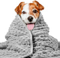 LaSyL Weighted Blanket for Pets | Thunder Blanket for Dogs Anxiety | Premium Soft Minky | Relaxation & Calming & Anti Anxiety | Used in Car, Bed, Couch | Dark Grey, Washable Large 40" L x 47" W