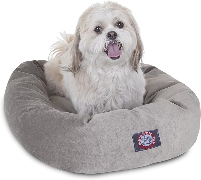 Majestic Pet Villa 24 Inch Shredded Memory Foam Dog Bed for Small Sized Dog 24x19x7 Inch–Orthopedic Pet Bed - Washable Small Puppy Mat with Head Support-Vintage