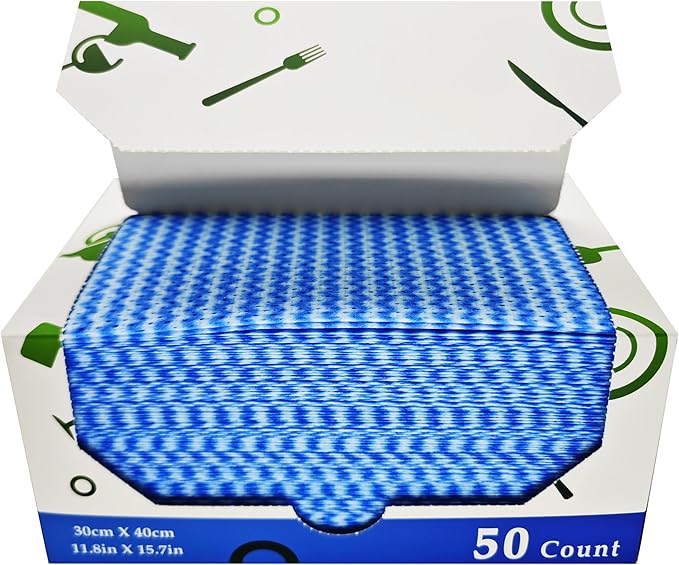 Atitifope Reusable Cleaning Cloths,50 Count,Thickened Heavy Duty Wipes for Kitchen,Bathroom,Car-Multi-Purpose Cleaning Towels