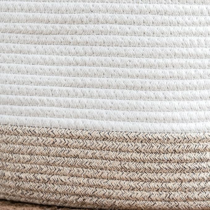 LILO DESIGN CO. Dog Toy Basket - Cotton Rope Dog Toy Bin With Handle - Cute Woven Pet Toy Box - Perfect Toy Basket For Pets - Storage Baskets For Organizing - Toy Box For Dogs