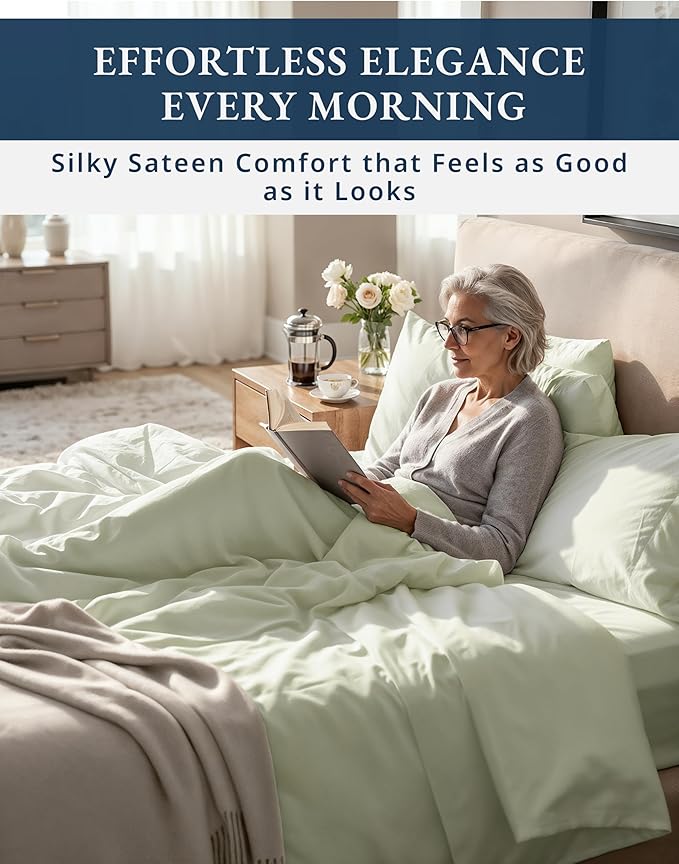 LANE LINEN 100% Egyptian Cotton Bed Sheets sábanas Twin Extra Long - 1000 Thread Count, Soft & Comfy Luxury Hotel Like Thick Bedding Sheets & Pillowcase Set, Machine Wash Naturally Cooling-Mineral