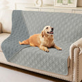 hyha Waterproof Dog Bed Blanket, Soft Pet Blankets, Waterproof Couch Cover for Dogs, Reversible Sofa Covers Washable for Furniture (68x82 Inch, Grey/Dark Grey)