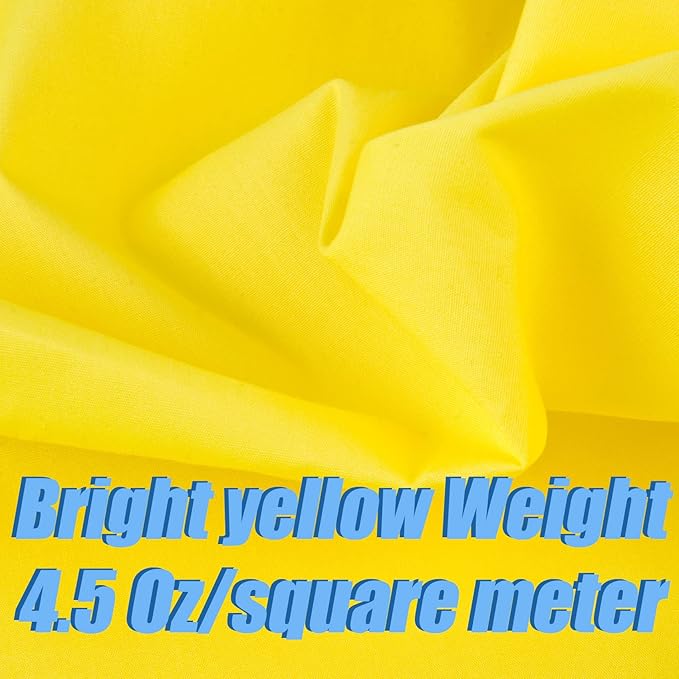 2 Yard Bright Yellow Cotton Fabric,Natural Cotton Poplin Fabric by The Yard, 59 Inches Wide 100% Cotton Fabric,Soft Embroidery Muslin Quilting Material for Sewing Material