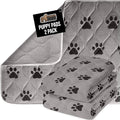 GORILLA GRIP Washable Puppy Pads, 46x28 Pack of 2, Slip Resistant Dog Crate Mat, Waterproof Cloth Pee Pad for Training Puppies in Playpen, Reusable Pet Incontinence Blanket, Protects Sofa, Furniture