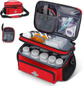 GDNasist Medicine Storage Bag, Pill Bottle Organizer for Emergency, Medicine Box Empty with Small Portable Pouch, First Aid Box for Travel and Home Storage
