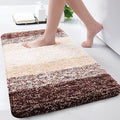 Arotive Microfiber Bathroom Rugs, Shaggy Soft and Absorbent Bath Rug, Non-Slip, Thick Plush Machine Washable Dry Bath Mats for Bathroom, Tub and Shower, 24x16, Brown, Rectangular