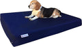 Dogbed4less Orthopedic Pet Bed with Memory Foam for Dogs, Waterproof Liner with Durable Nylon Blue and Bonus Miscrosuede Antislip External Covers (Ballistic in Navy, Large, 41" Length X 27" Width)
