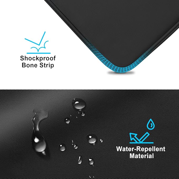 Lacdo Tablet Sleeve Bag Carrying Case for 13 inch New iPad Pro M5 M4 2025-2024, 13 inch New iPad Air M3 M2 2025-2024, 12.9 inch iPad Pro 6 5 4 3 2022-2018 with Magic Keyboard, Water-Resistant, Black