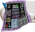 wsradto Science Chemistry Blanket Funny Lab Gifts for STEM Lover Throw Blanket Cozy Fleece Flannel Lightweight Stuff Plush for Men Women Chemists Physics Adults for Couch Sofa Bed Home Decor 40"x50"