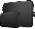 FINPAC Hard Laptop Sleeve with Accessory Pouch Compatible with 13 inch MacBook Air M4 2025 M3 2024, 14 inch MacBook Pro M5/M4/M3/M2, Surface Laptop Waterproof Case, Black