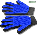 Pet Grooming Gloves for Dogs, Cats & Horses – 2-in-1 Deshedding & Massage Mitt – Soft Silicone Tips – Left & Right Hand Set + Bonus Detail Tool