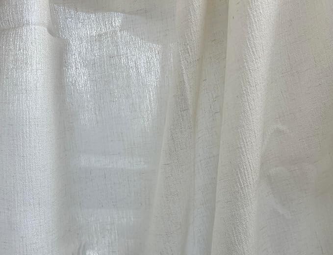 Linen Rayon Blend Fabric by The Linen Lab – Lightweight, Soft, Pre-Washed Material for Sewing, Clothing, Crafts & DIY (1 Yard pre Cut, Ivory with Natural Wrinkle Effect)