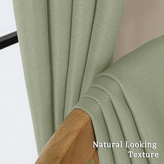 Lecloud Bessie Light Green Valance for Windows 14 Inch Length 2 Pcs, Short Cafe Kitchen Curtains with Rod Pocket, Faux Linen Window Valances Curtains for Bedroom Basement Bathroom, Each 30 W x 14 L