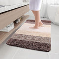 Arotive Microfiber Bathroom Rugs, Shaggy Soft and Absorbent Bath Rug, Non-Slip, Thick Plush Machine Washable Dry Bath Mats for Bathroom, Tub and Shower, 47x32, Brown, Rectangular
