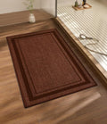 chakme Bathroom Rugs Mat 32x17, Ultra Thin Non Slip Bath Mat Quick Dry Absorbent Bath Mat for Bathroom Floor, (Rust, 32"x17")