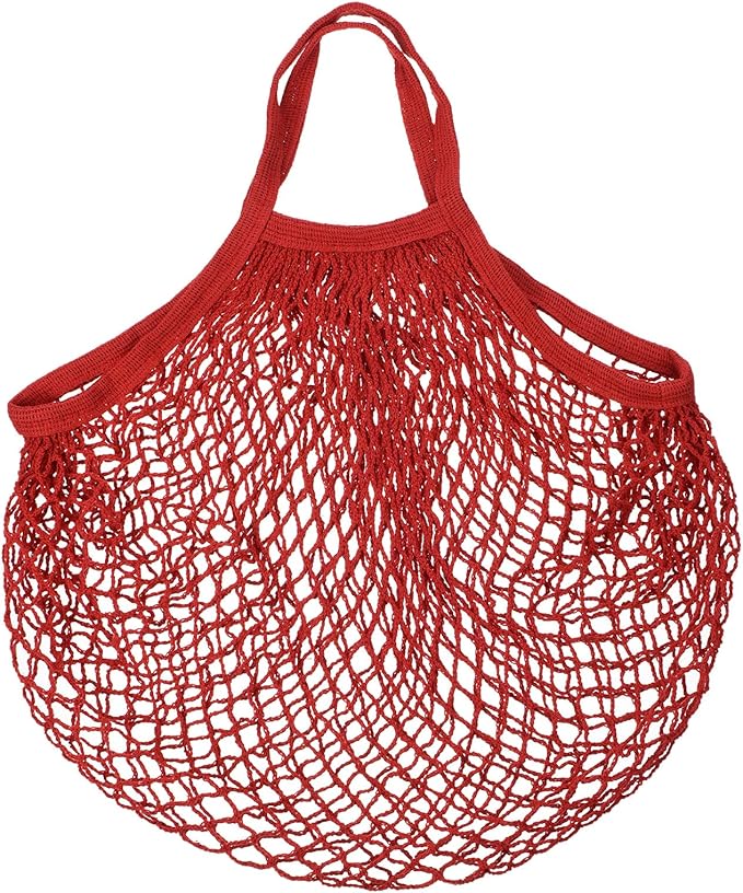 MECCANIXITY Cotton Mesh Bag Reusable Washable Mesh Net String Grocery Bags Organizer for Fruits Vegetables Shopping