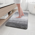 Arotive Microfiber Bathroom Rugs, Shaggy Soft and Absorbent Bath Rug, Non-Slip, Thick Plush Machine Washable Dry Bath Mats for Bathroom, Tub and Shower, 36x24, Grey, Rectangular