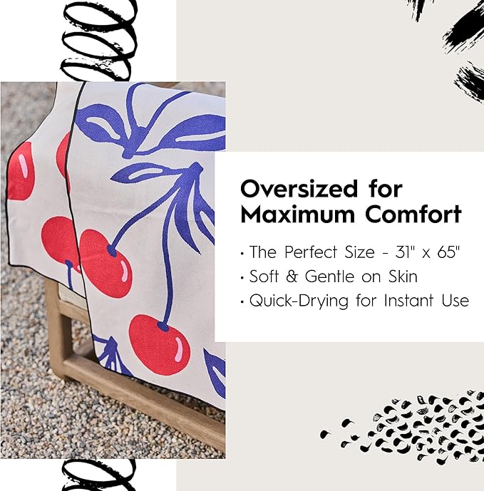 GEOMETRY Micro-Loop Beach Towel – Spring & Summer Collection – Quick-Dry, Sand-Resistant, Ultra-Absorbent Compact Towel for Beach & Travel (Earth and Sea)