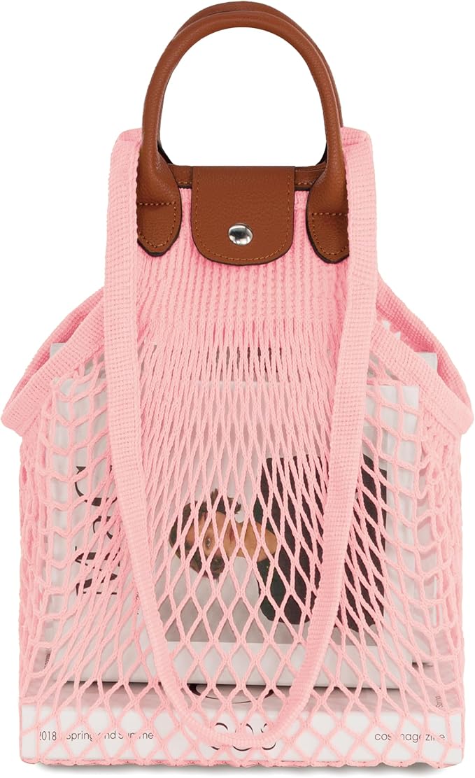 Hibala Woven Bag for Women, Fishing net bag,Straw Mesh Tote Bag, Beach,Hobo Bag, Foldable Large Capacity