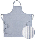 Solino Home 100% Pure Linen Apron for Women & Men - Full Midi Bib Apron Adjustable Neck Strap with Center Pockets for Kitchen