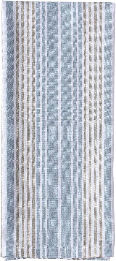 ACCENTHOME Cotton Kitchen Towels - 4-Piece Absorbent Set | Tea & Bar Towels | Marino Leaf Print | Multi-Purpose 20x28