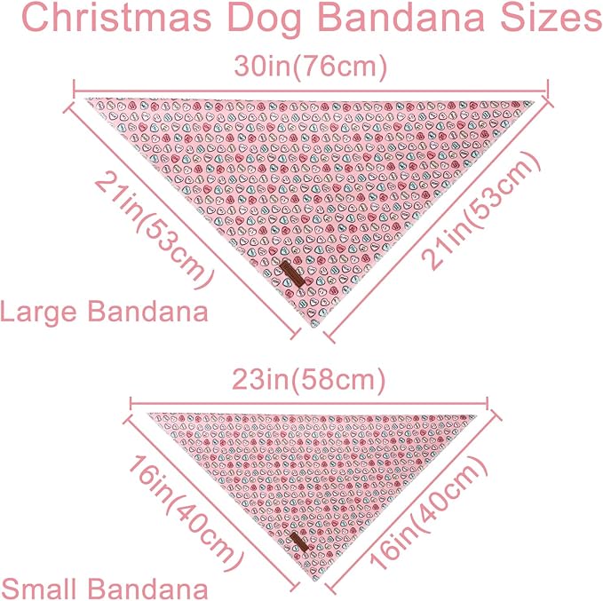 UP URARA PUP Valentine Dog Bandana, Pink Heart Triangle Bid Scarf for Small Medium Dog, Cotton Pet Kerchief for Girl Boy Dogs or Cats, Red Dog Bandana, Cute Adorable Puppy Bandana