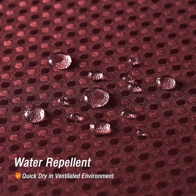 Gibelle Burgundy Red Shower Curtain, Waffle Weave Textured Fabric Shower Curtain for Bathroom - Soft Cloth & Hotel Spa Luxury, Water Repellent, Machine Washable, 72X72