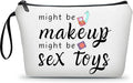 ARIOSEY Funny Gifts for Women, Makeup Bag for Purse, Couple's Travel Cosmetic Bag, Womens Gifts for Christmas