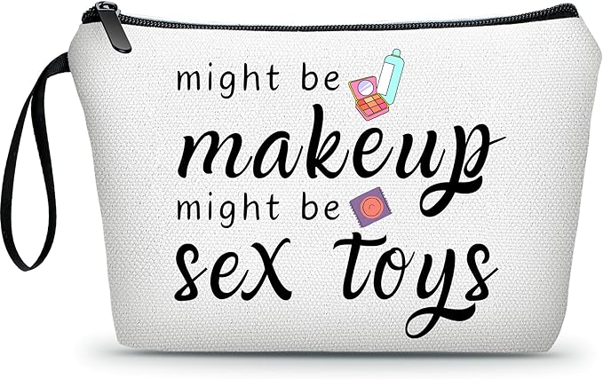 ARIOSEY Funny Gifts for Women, Makeup Bag for Purse, Couple's Travel Cosmetic Bag, Womens Gifts for Christmas
