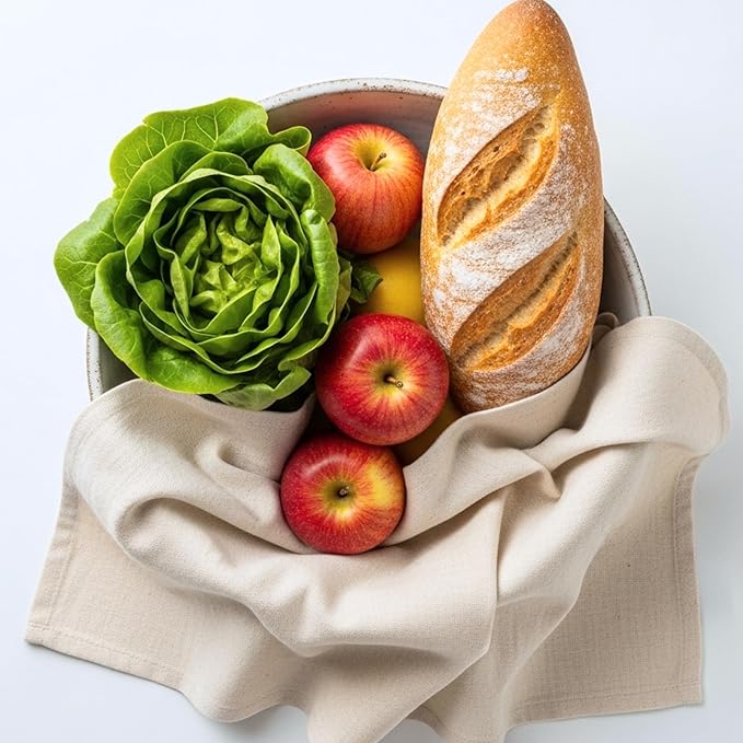 Flour Sack Towels | Tea Towel for Crafts| Kitchen Dish Cotton Blank Towel for Embroidery| Baking Bread Proofing Linen Cover| Thick Absorbent Quick Dry| 50 Pack 18"x 28" Natural