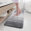 Arotive Microfiber Bathroom Rugs, Shaggy Soft and Absorbent Bath Rug, Non-Slip, Thick Plush Machine Washable Dry Bath Mats for Bathroom, Tub and Shower, 59x17, Grey, Rectangular